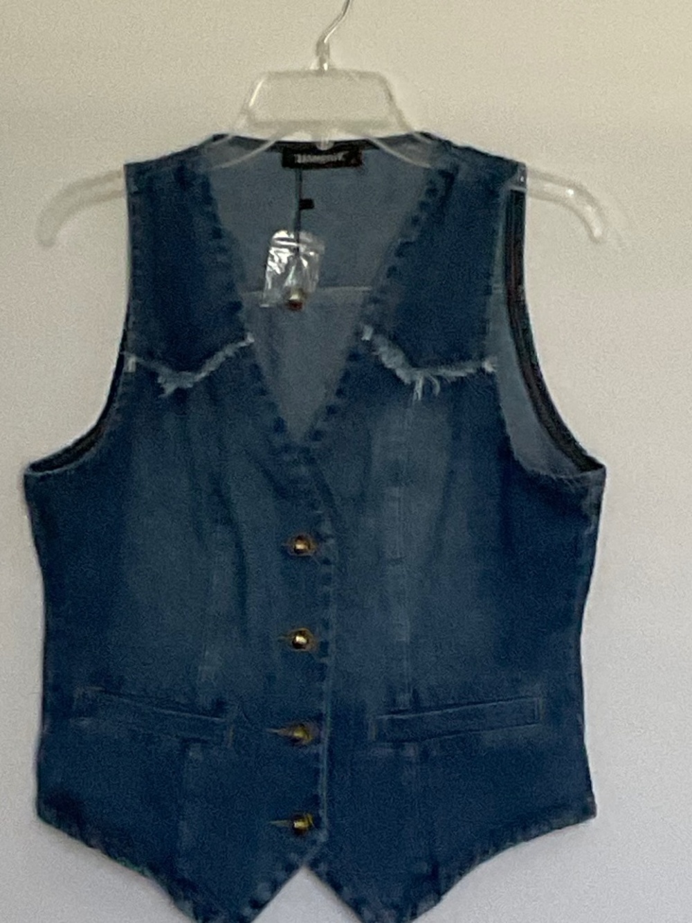 ALLEGRA K DENIM VEST SIZE MEDIUM